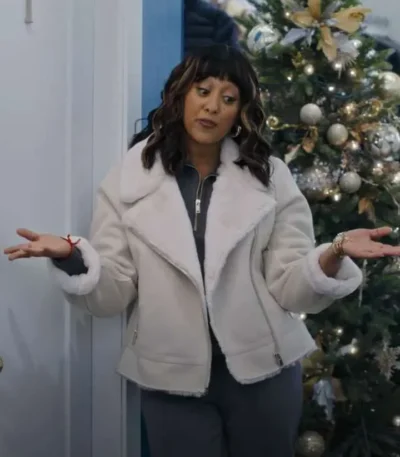 Tamera Mowry Tidings for the Season Shearling Jacket