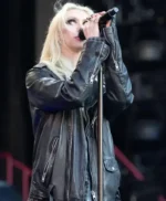 Taylor Momsen 2026 Black Leather Jacket