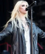 Taylor Momsen 2026 Black Leather Jacket