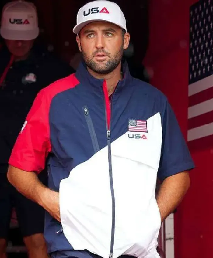 Team USA Scottie Scheffler Rain Jacket Team USA Scottie Scheffler Rain Jacket