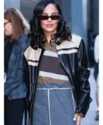 Tessa Thompson NYC 2025 Leather Jacket