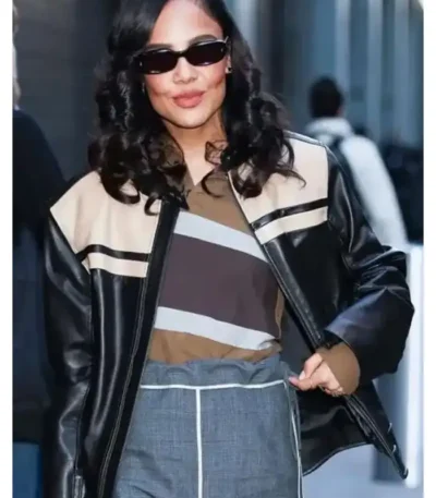 Tessa Thompson NYC 2025 Leather Jacket