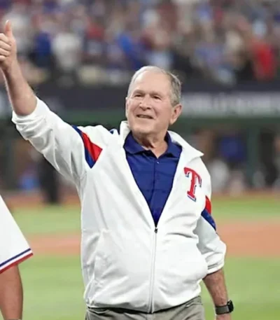Texas Rangers George W Bush World Series Jacket