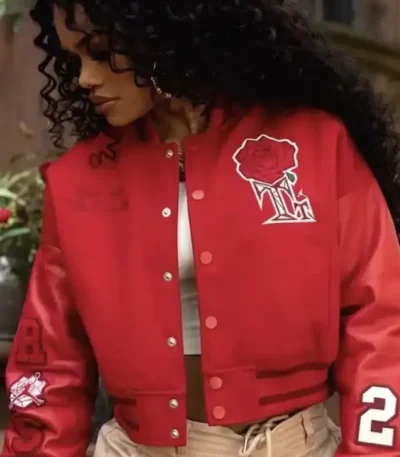 Teyana Red Varsity Jacket