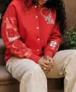Teyana Red Varsity Jacket