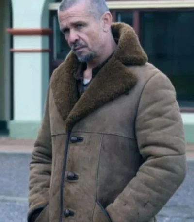 Thaddeus Bay Of Fires S01 Brown Suede Shearling Jacket