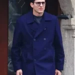 The Beauty Ashton Kutcher Blue Peacoat
