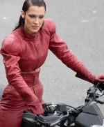 The Beauty Bella Hadid Cropped Red Jacket