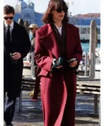 The Beauty Rebecca Hall Maroon Coat