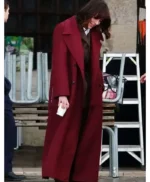 The Beauty Rebecca Hall Maroon Coat