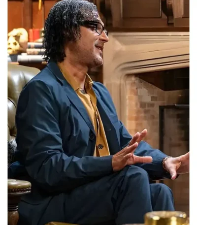 The Celebrity Traitors David Olusoga Blue Blazer