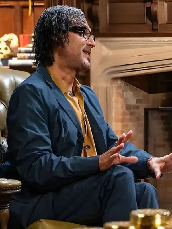 The Celebrity Traitors David Olusoga Blue Blazer