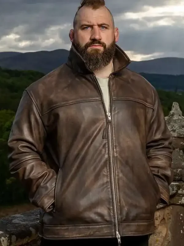 The Celebrity Traitors Joe Marler Leather Jacket