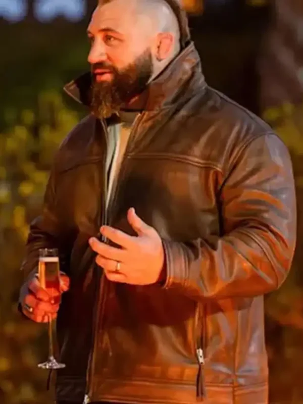 The Celebrity Traitors Joe Marler Leather Jacket