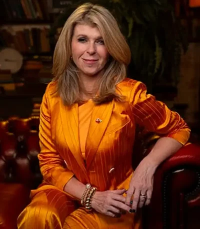 The Celebrity Traitors Kate Garraway Orange Blazer