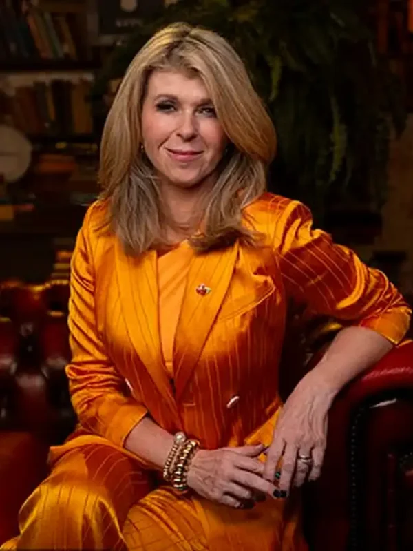 The Celebrity Traitors Kate Garraway Orange Blazer