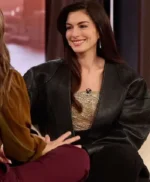 The Drew Barrymore Show Anne Hathaway Leather Jacket