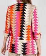 Prue Leith Triangle Print Blazer