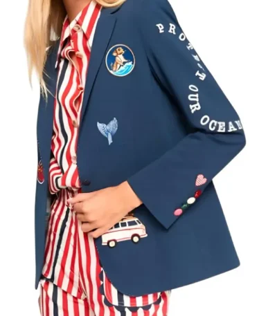 The Kelly Clarkson Show Dame Prue Leith Embroidered Blazer