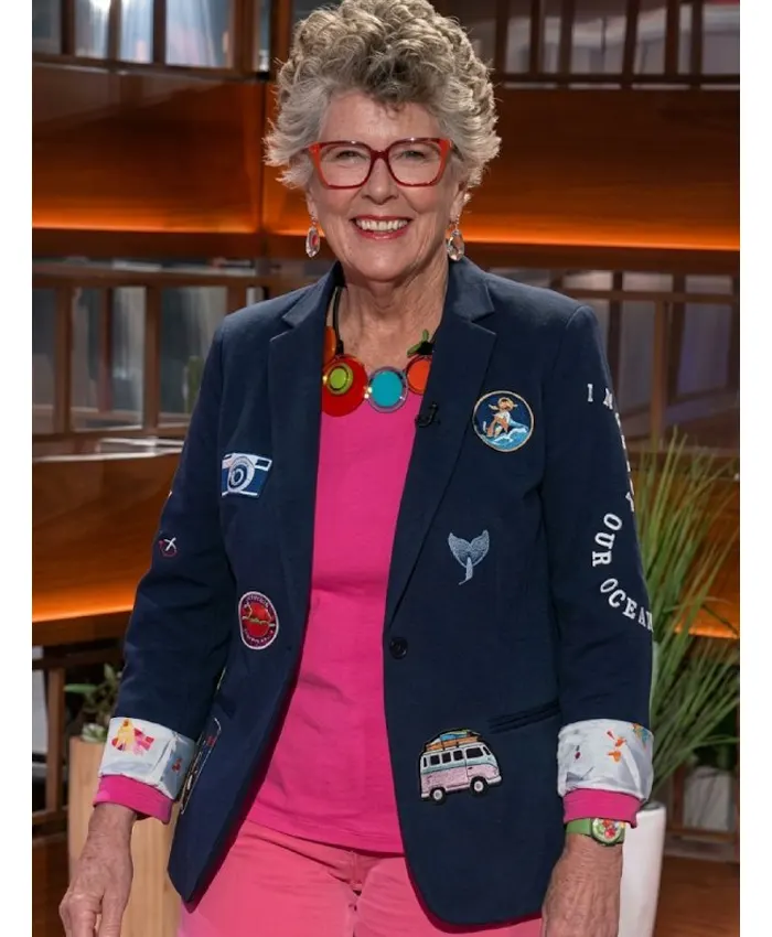 The Kelly Clarkson Show Dame Prue Leith Embroidered Blazer The Kelly Clarkson Show Dame Prue Leith Embroidered Blazer