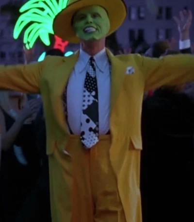 The Mask Jim Carrey Yellow Costume Suit