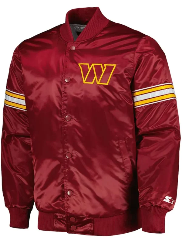 The Pick and Roll Washington Commanders Satin Jacket