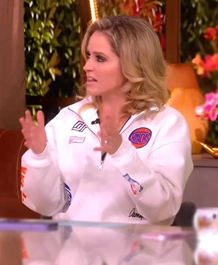 The View 2026 Sara Haines Knicks Half Zip Jacket The View 2026 Sara Haines Knicks Half Zip Jacket