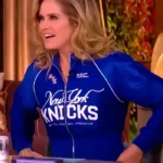 The View 2026 Sara Haines Satin Knicks Jacket