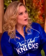 The View 2026 Sara Haines Satin Knicks Jacket
