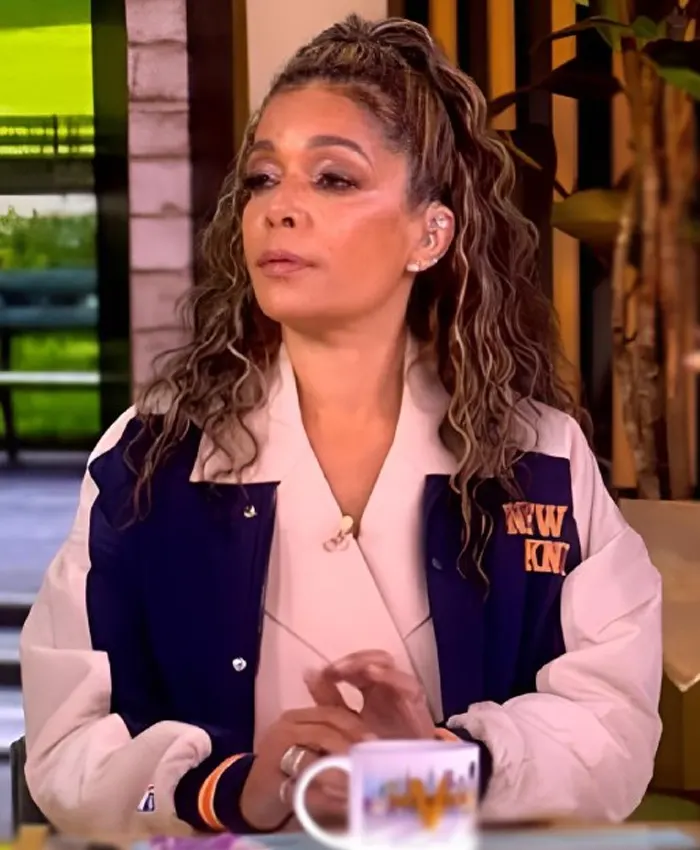 The View Sunny Hostin NY Knicks Jacket The View Sunny Hostin NY Knicks Jacket