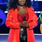 The Voice S29 Alexia Jayy Red Trench Coat