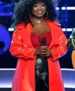 The Voice S29 Alexia Jayy Red Trench Coat