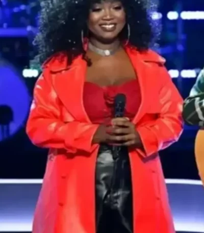 The Voice S29 Alexia Jayy Red Trench Coat
