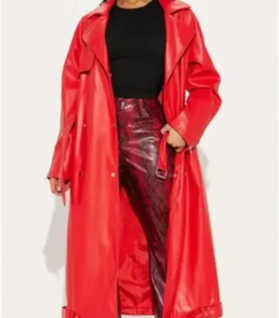 The Voice S29 Alexia Jayy Red Trench Coat