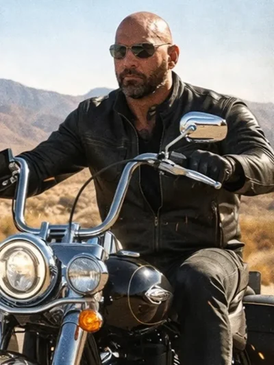 The Wrecking Crew Dave Bautista Black Leather Jacket