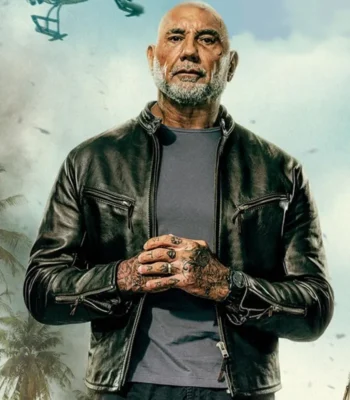 The Wrecking Crew Dave Bautista Black Leather Jacket