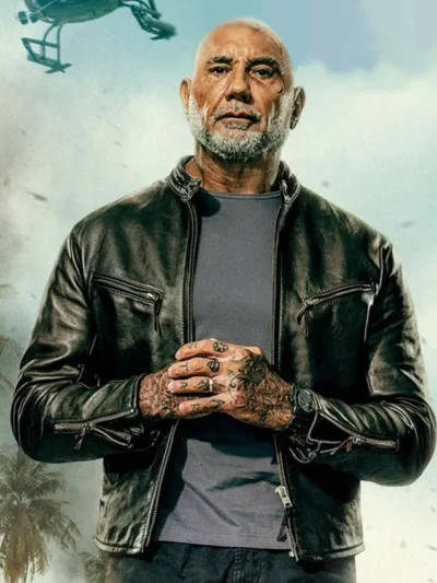 The Wrecking Crew Dave Bautista Black Leather Jacket