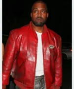Theatre Kanye West Red Leather Jacket