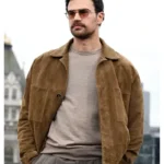 Theo James Junket Brown Suede Jacket