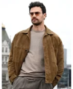 Theo James Junket Brown Suede Jacket