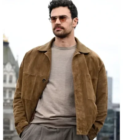Theo James Junket Brown Suede Jacket