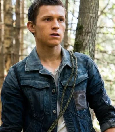 Tom Holland Chaos Walking 2021 Blue Denim Jacket