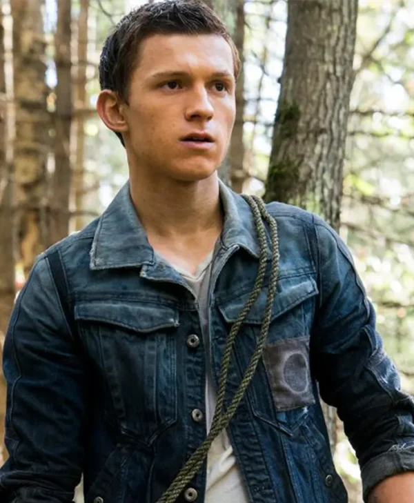 Tom Holland Chaos Walking 2021 Blue Denim Jacket