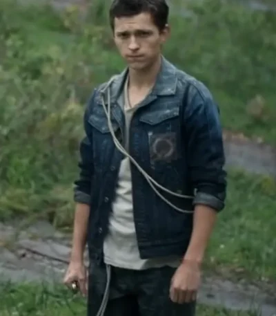 Tom Holland Chaos Walking 2021 Blue Denim Jacket