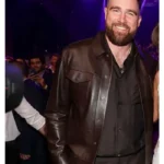 Travis Kelce Dark Brown Leather Jacket
