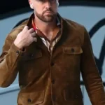Travis Kelce Suede Military Jacket
