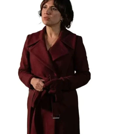 Trying S03 Nikki Newman Wool Trench Coat
