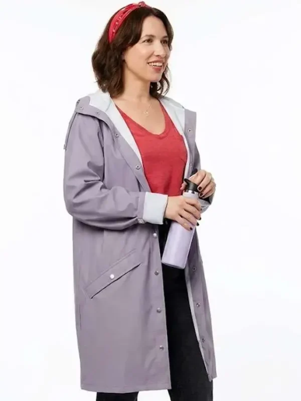 Trying S05 Nikki Newman Purple Hooded Coat