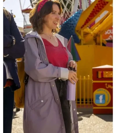 Trying S05 Nikki Newman Purple Hooded Coat