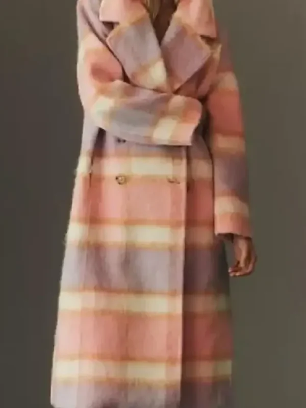 Elsbeth S03 Carrie Preston Pink Plaid Coat